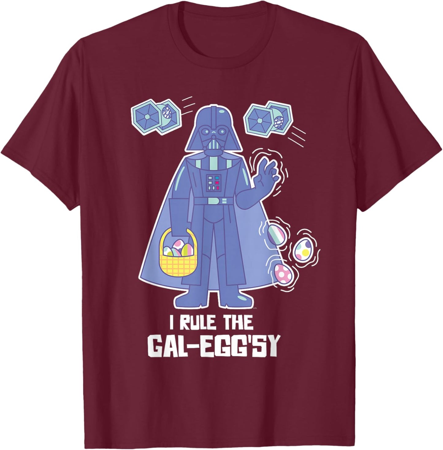 Star Wars Darth Vader I Rule the Gal-Egg’sy Funny Easter T-Shirt - T-Shirt | Maroon