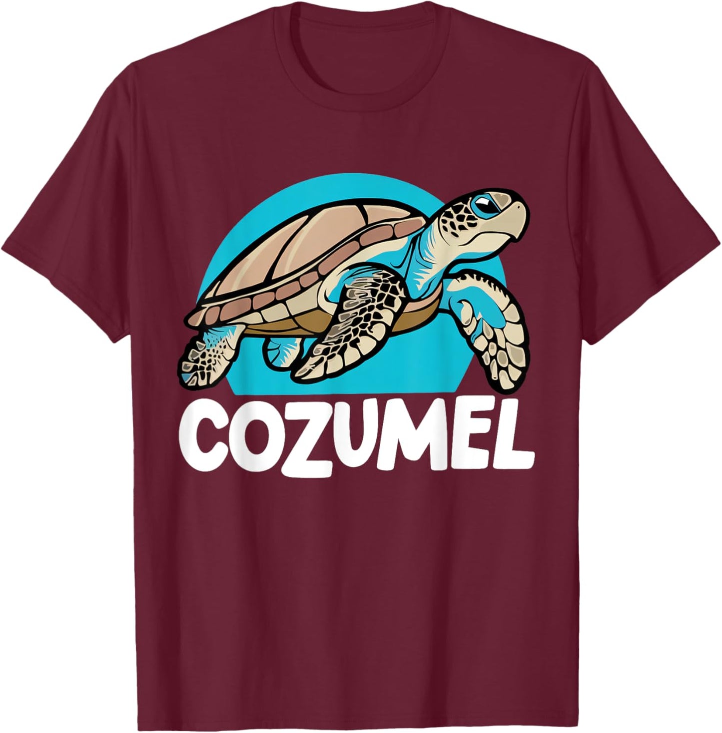Cozumel Mexico Sea Turtle Colorful Boys Girls Toddler T-Shirt - T-Shirt | Maroon