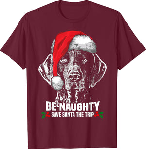Save Santa German Shorthaired Pointer Xmas T-Shirt - T-Shirt | Maroon