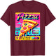 Retro Pizza Vaporwave Japanese Glitch Art T-Shirt - T-Shirt | Maroon