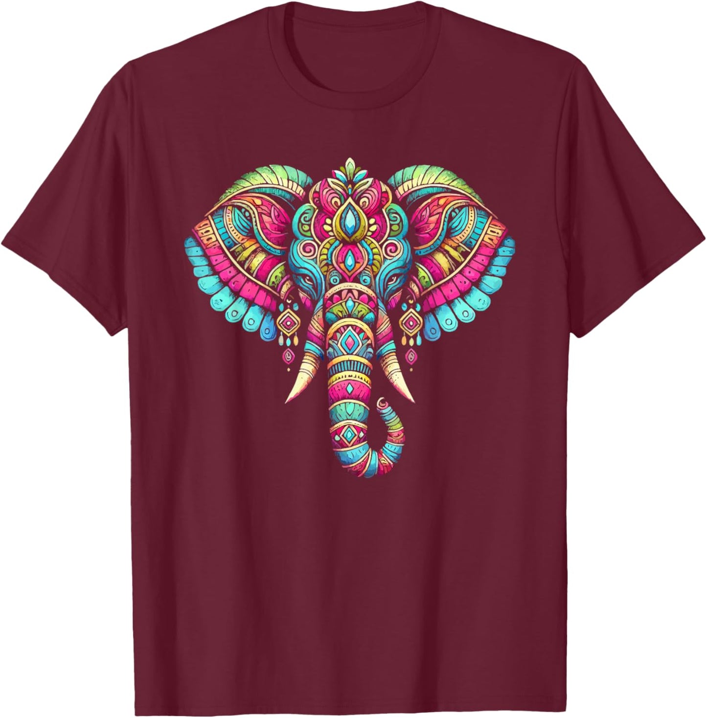Ganesh Chaturthi Hindu Festival Elephant Lord Ganesha T-Shirt - T-Shirt | Maroon