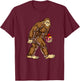 Funny Bigfoot Ice Cream Boy Funny Sasquatch Shirt T-Shirt - T-Shirt | Maroon