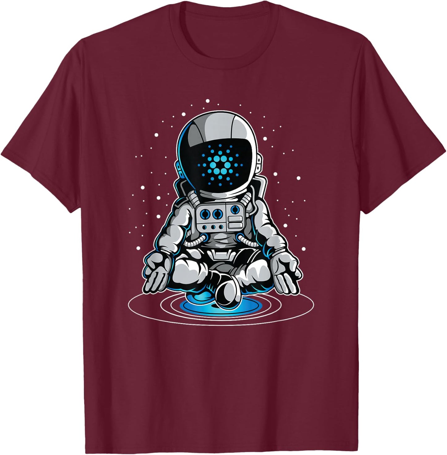 Cool Cardano Space Suite Shirt, ADA Coin Cryptocurrency T-Shirt - T-Shirt | Maroon