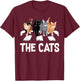 Cat Rock Music Funny Cat Lover , Women, Kids T-Shirt - T-Shirt | Maroon