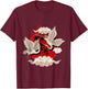 White Crane Bird Asian Style Martial Arts T-Shirt - T-Shirt | Maroon