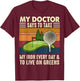 My Doctor Says To Take My Iron Every Day Golf Golfer Funny T-Shirt - T-Shirt | Maroon