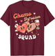 Chemo Infusion Nurse Groovy Valentine's Day Oncology Squad T-Shirt - T-Shirt | Maroon