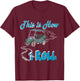 This is How I Roll Golf Cart Funny Golfers T-Shirt - T-Shirt | Maroon