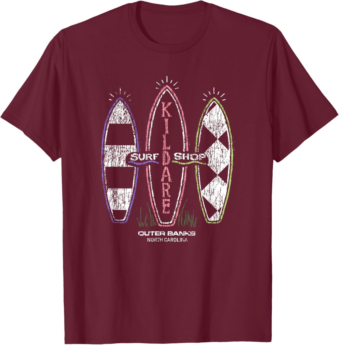 Outer Banks Kildare Surf Shop Pocket Logo T-Shirt - T-Shirt | Maroon