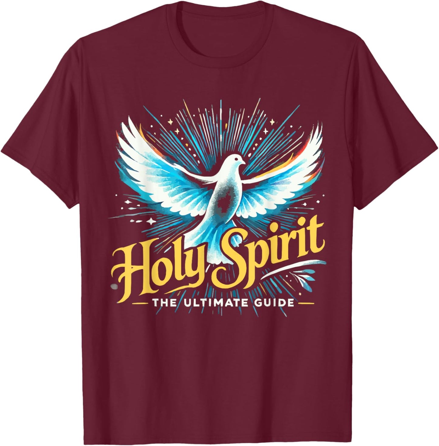Holy Spirit I Love Jesus Christ Catholic Christian Faith T-Shirt - T-Shirt | Maroon