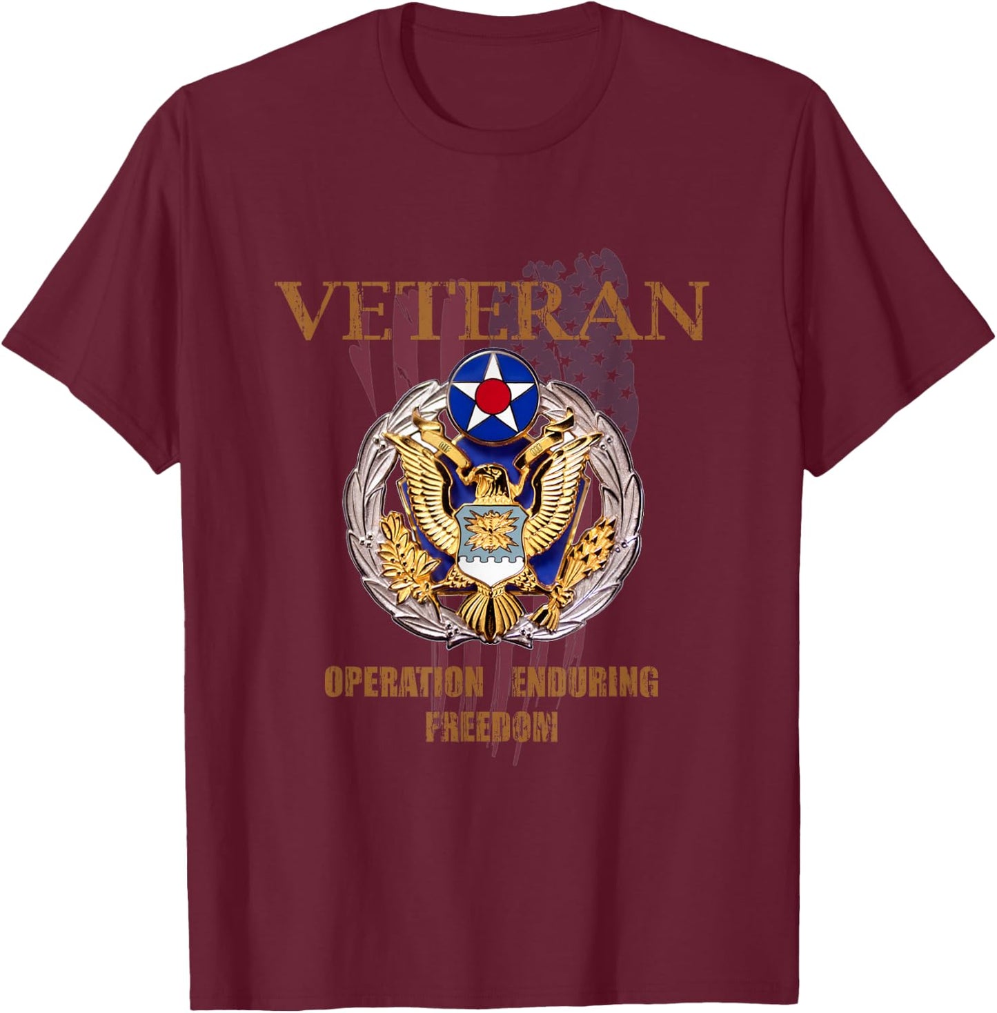 OIF OEF Veteran Operation Iraqi Enduring Freedom T-Shirt - T-Shirt | Maroon