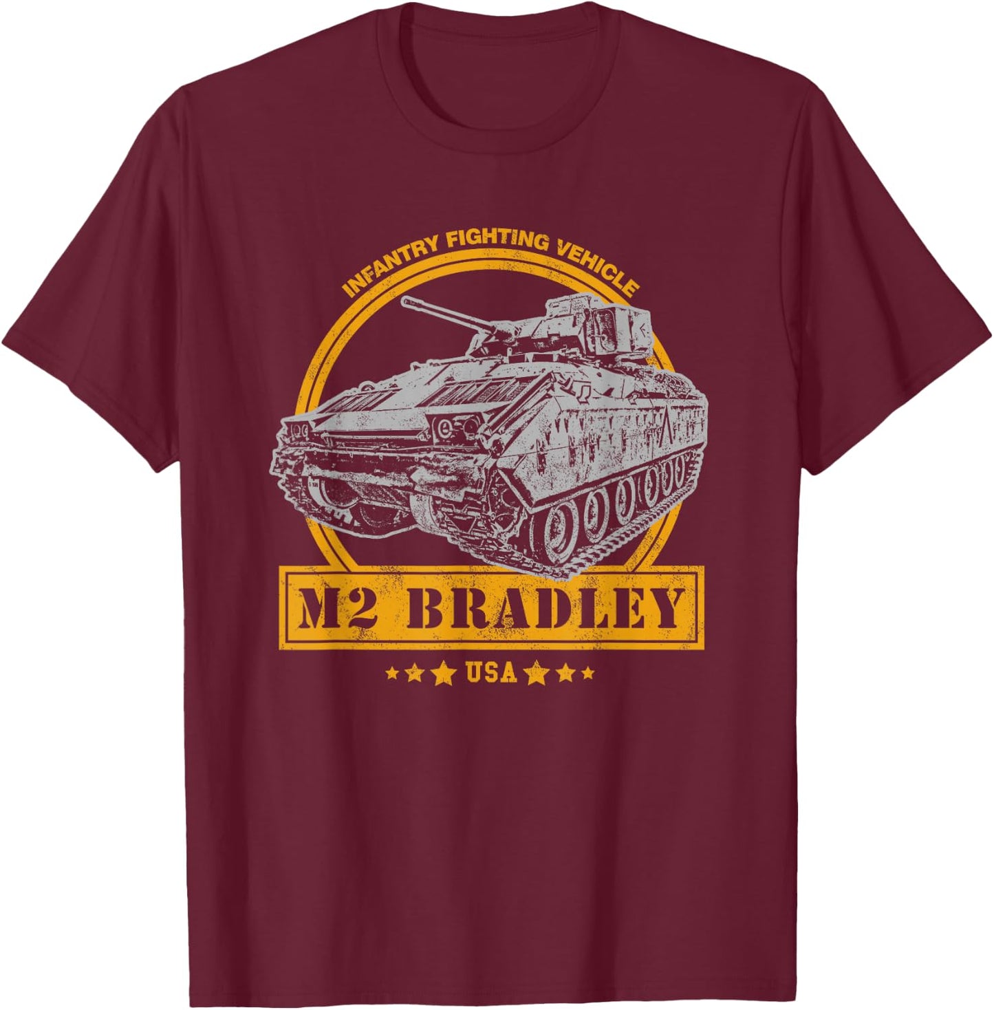 M2 Bradley IFV - Bradley Infantry Fighting Vehicle T-Shirt - T-Shirt | Maroon