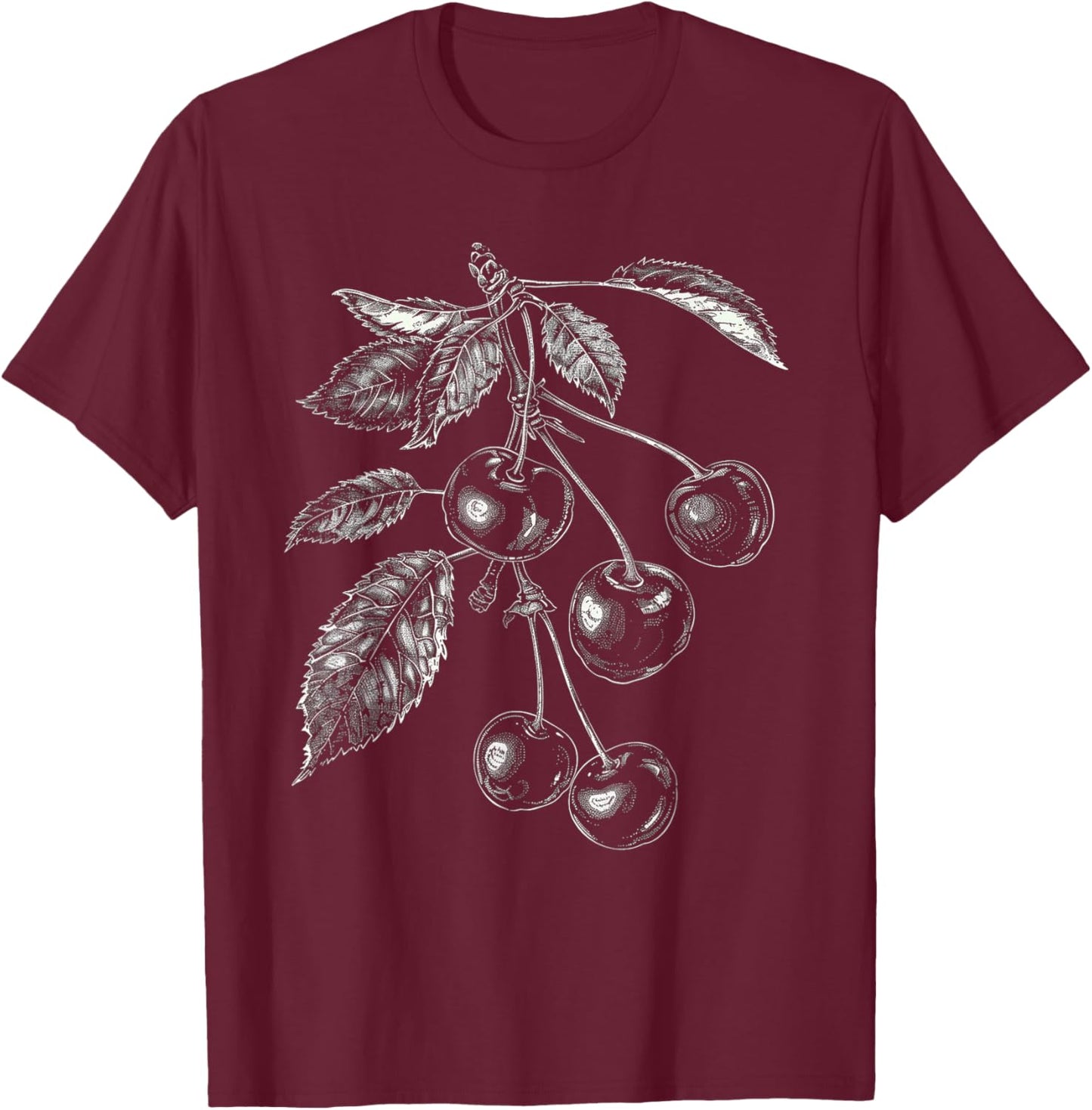 Vintage Cherry T-Shirt - T-Shirt | Maroon
