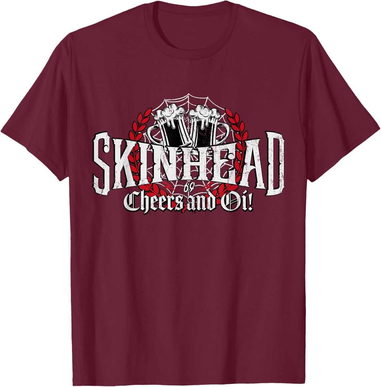 Oi Skinhead / Skinhead Musik / Punk T-Shirt - T-Shirt | Maroon