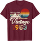 Vintage 1953 Montagnes Aigle Retro 73e Anniversaire T-Shirt - T-Shirt | Maroon