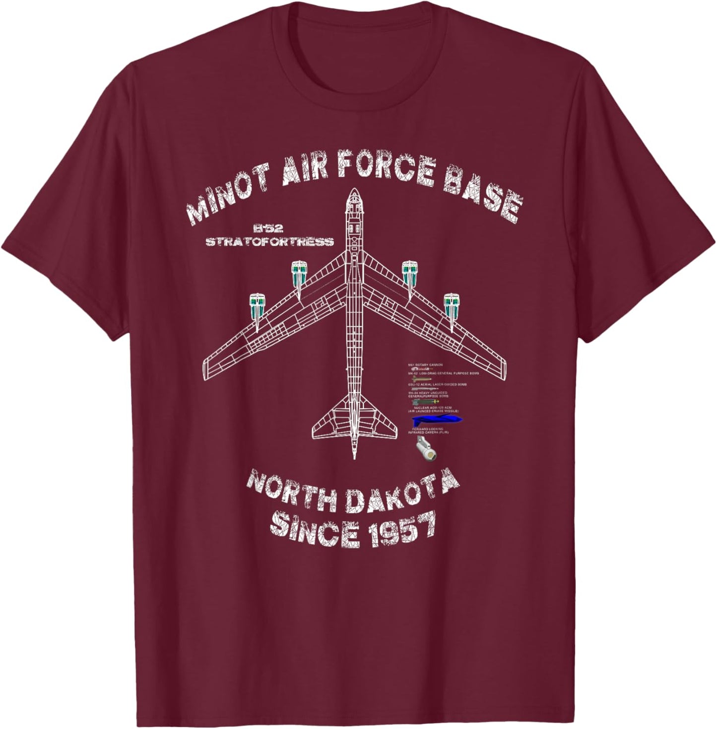 Minot AFB T-Shirt - T-Shirt | Maroon