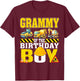 Grammy Of The Birthday Boy Construction Worker Birthday T-Shirt - T-Shirt | Maroon