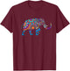Colorful Indian Elephant Floral Patterns Elephant Art T-Shirt - T-Shirt | Maroon