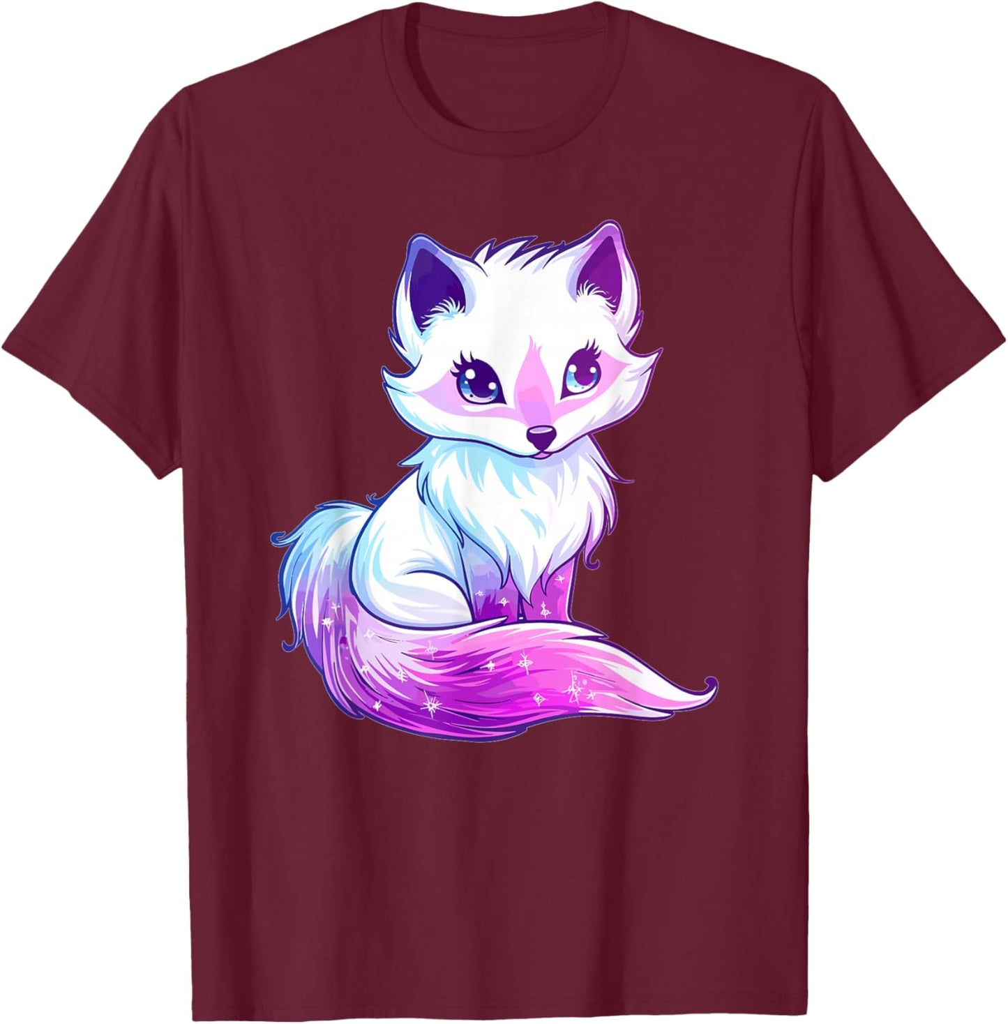Pastel Arctic Fox I Cute Arctic Fox T-Shirt - T-Shirt | Maroon