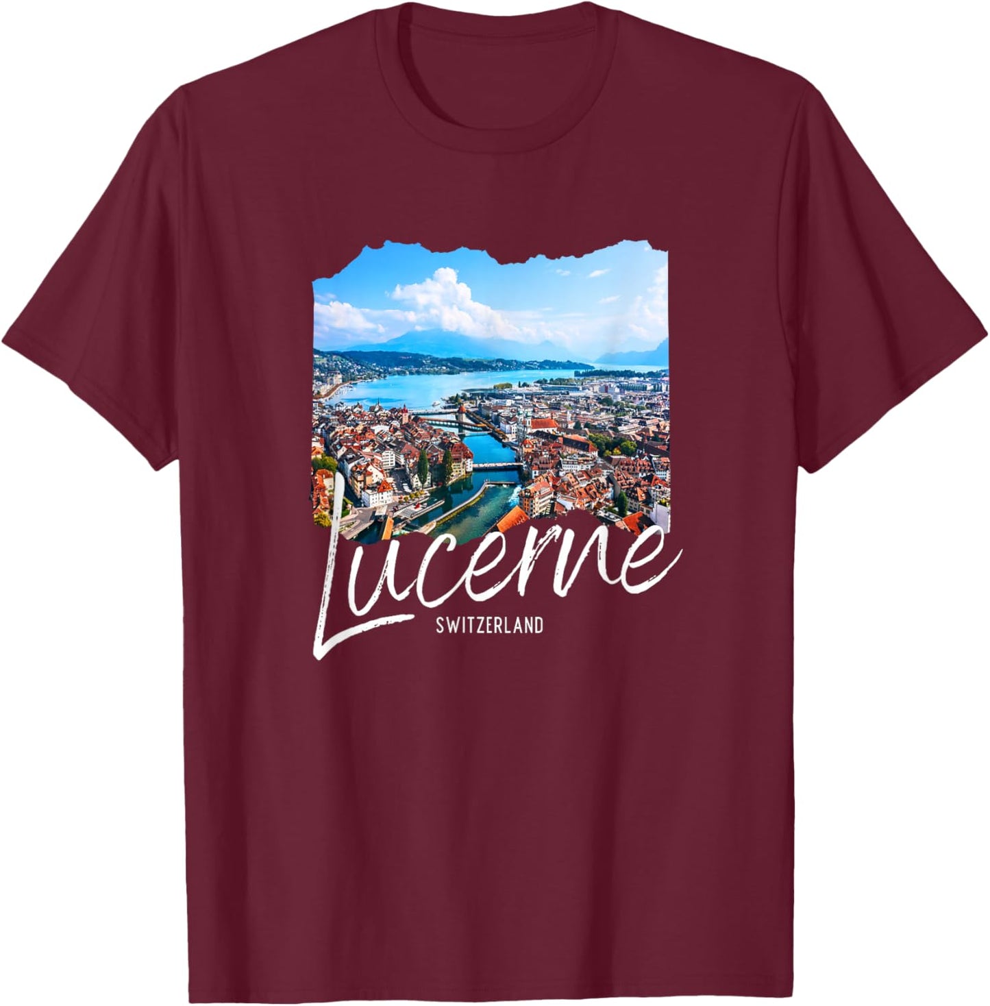 Lucerne Switzerland Souvenir Lucerne T-Shirt - T-Shirt | Maroon