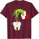 Tooth Dentist Dental Assistant Teeth Christmas Xmas Pajamas T-Shirt - T-Shirt | Maroon