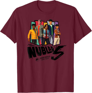 Jurassic World: Chaos Theory Nublar 5 T-Shirt - T-Shirt | Maroon