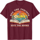 Ban The Fascists Save The Books Funny Book Lover Worm Nerd T-Shirt - T-Shirt | Maroon