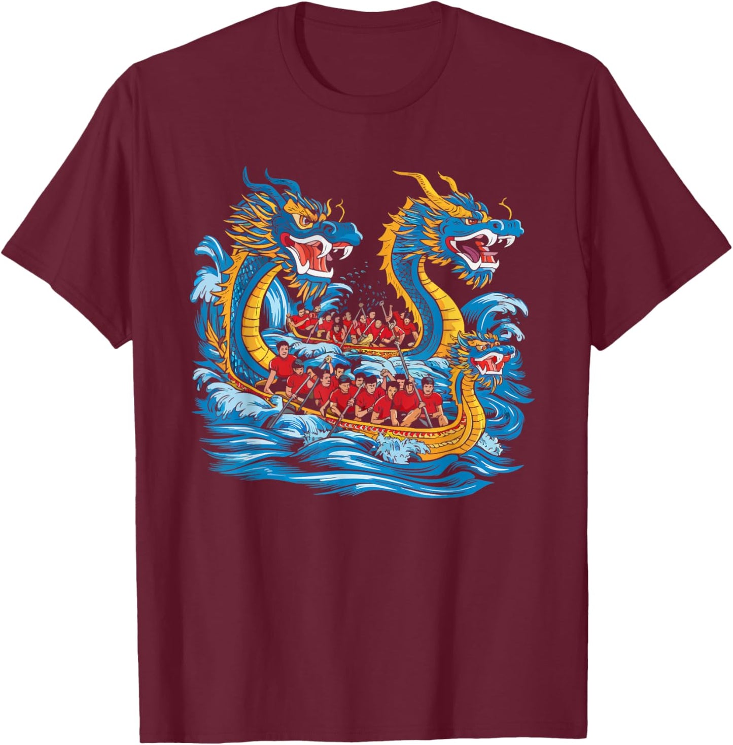 Dragon Boat Racing Paddler Dragonboating Dragonboat T-Shirt - T-Shirt | Maroon