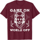 Funny Video Game On World Off Gamer Fox and Boys T-Shirt - T-Shirt | Maroon