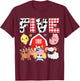 5th Birthday Five Year Old Farm Theme Animals Birthday Party T-Shirt - T-Shirt | Maroon