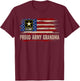 Vintage Proud Army Grandma American Flag Veteran Gift T-Shirt - T-Shirt | Maroon