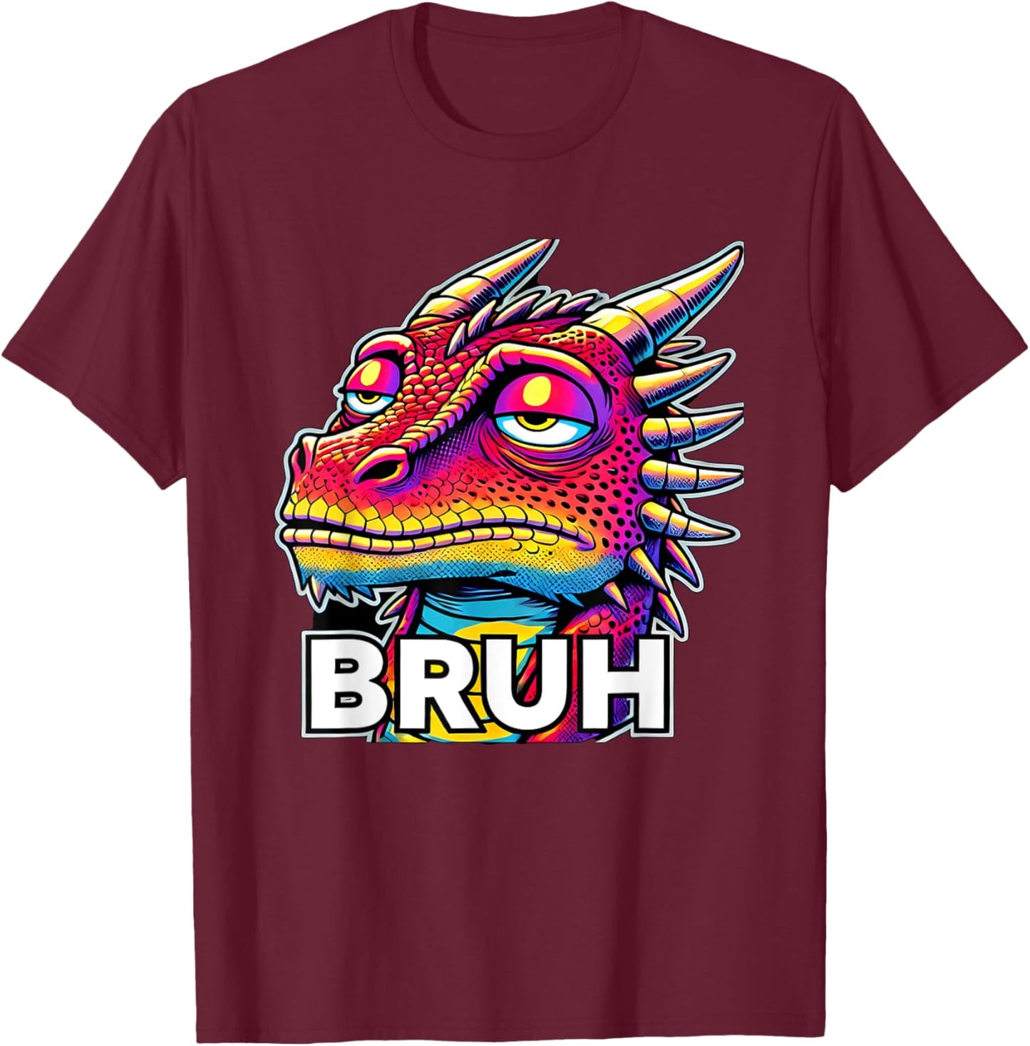 Humor Dragon Bruh T-Shirt - T-Shirt | Maroon
