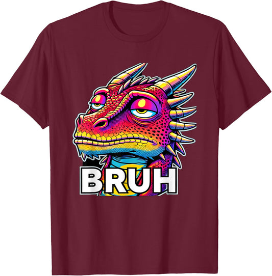Humor Dragon Bruh T-Shirt - T-Shirt | Maroon