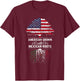 Mexico - USA Flag Mexican Roots American Grown T-Shirt - T-Shirt | Maroon