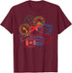 Bon Voyage Travel Stamp T-Shirt - T-Shirt | Maroon