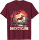 Dachshund on Bicycle Doxycycline Pharmacy Pun Dog Pharmacist T-Shirt - T-Shirt | Maroon