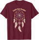 Dreamcatcher "Catch Your Dreams" Boho T-Shirt - T-Shirt | Maroon