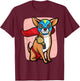 Funny Chihuahua Lucha Libre Wrestling T-Shirt - T-Shirt | Maroon