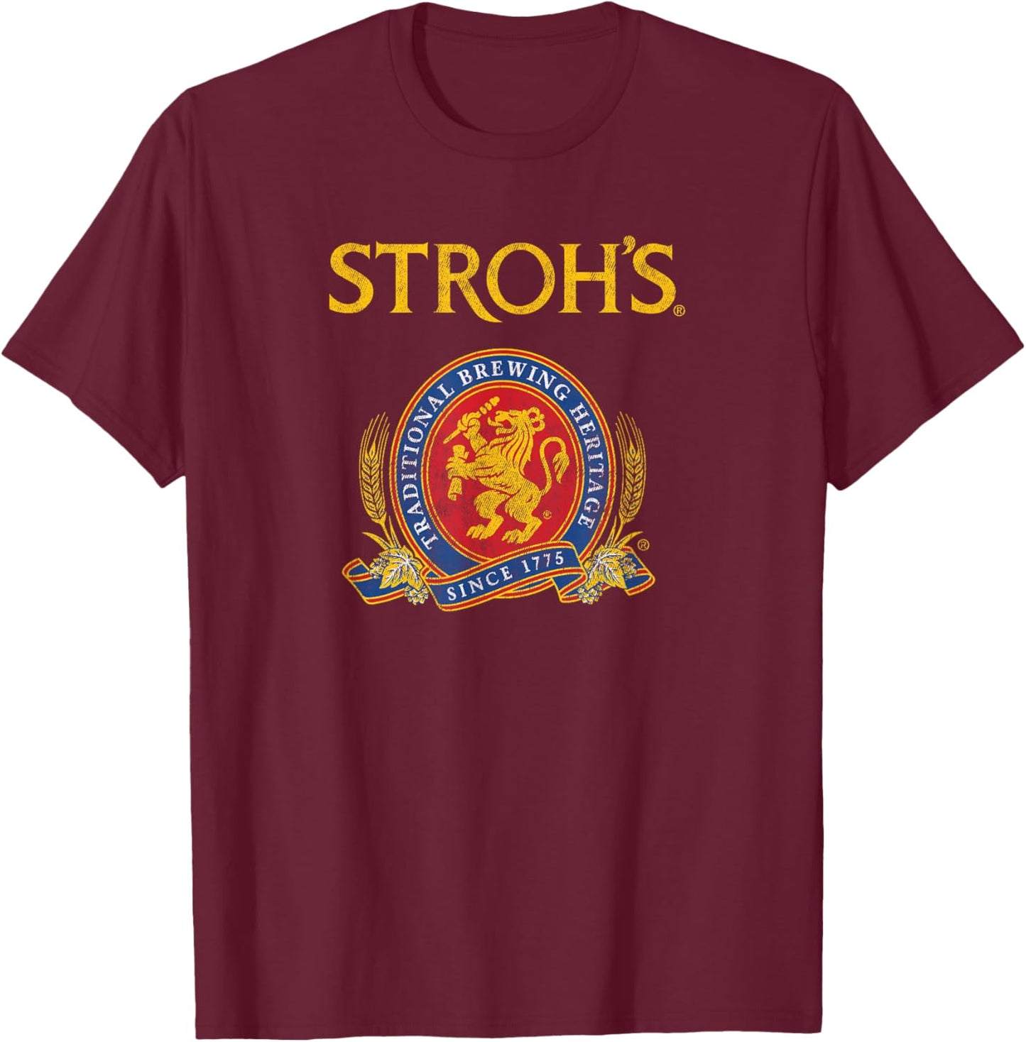 Stroh's Vintage Style - Logo T-Shirt - T-Shirt | Maroon