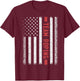 team roping American Flag 4th of July T-Shirt - T-Shirt | Maroon