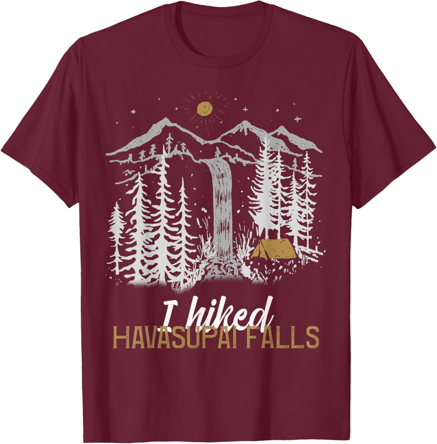 Havasu Falls Grand Canyon Arizona hiking camping - Havasupai T-Shirt - T-Shirt | Maroon