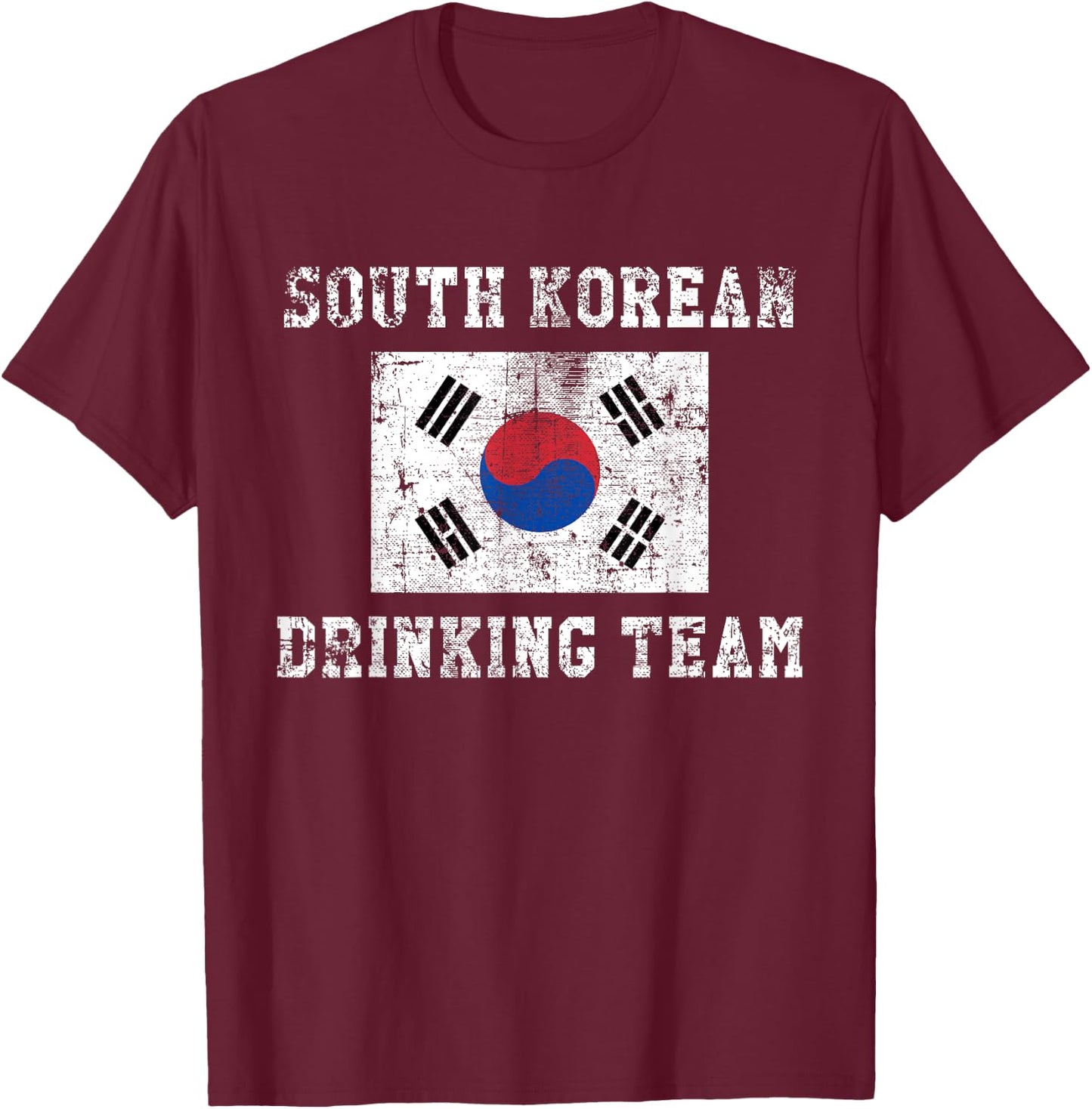South Korean Drinking Team Funny National Pride Gift T-Shirt - T-Shirt | Maroon