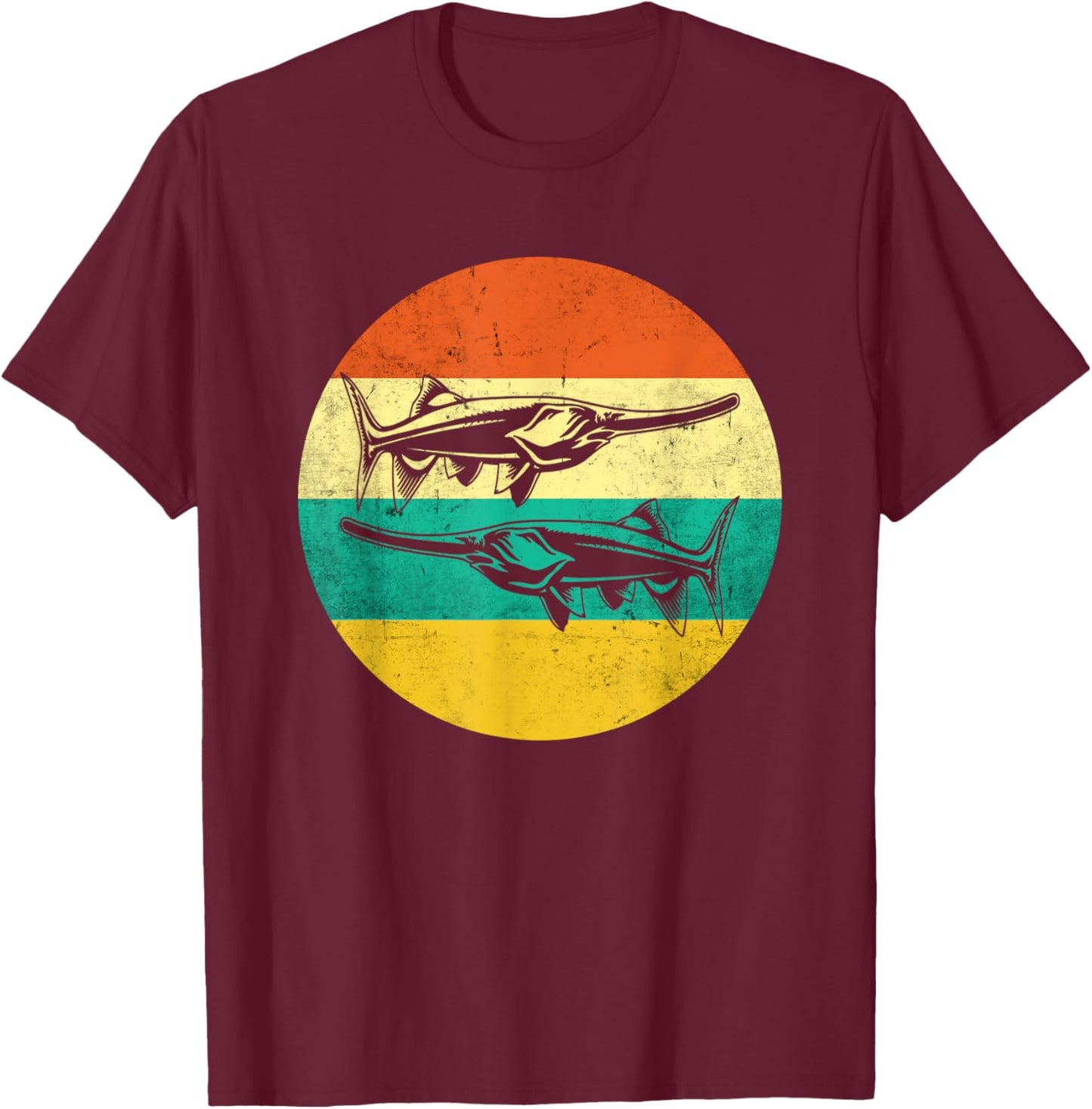 Vintage Love Paddlefish Vintage Paddlefish T-Shirt - T-Shirt | Maroon