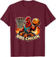 Bbq Chicken with Grill on Flames Playing Basketball T-Shirt - T-Shirt | Maroon