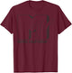 MTV Distressed Vintage Black and White Logo Graphic T-Shirt - T-Shirt | Maroon