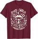 Mystical Mushroom Nature Lover Graphic T-Shirt - T-Shirt | Maroon