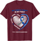 T1D Mom Dad My Son's Fight Type 1 Diabetes Awareness Gifts T-Shirt - T-Shirt | Maroon