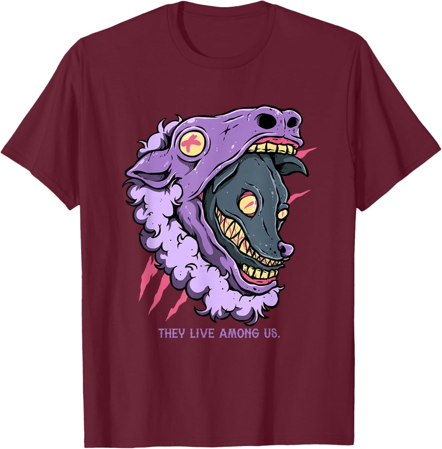 Wolf in Sheep Trust No One Manipulative They Live Among Us T-Shirt - T-Shirt | Maroon