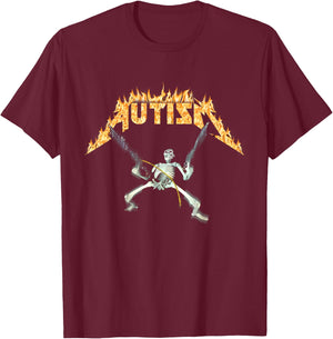Autism Skeleton Meme Funny Men Women Kids T-Shirt - T-Shirt | Maroon
