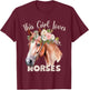 This Girl Loves Horse for Horse or Pony Loving Girls Women T-Shirt - T-Shirt | Maroon